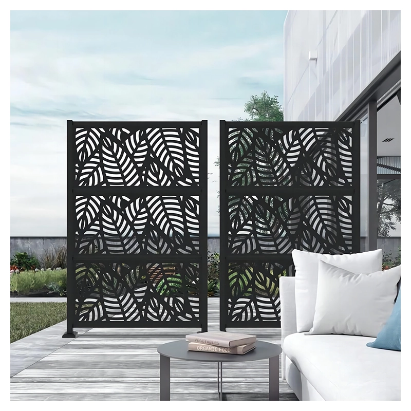 Laser Cut Palm Leaf Privacy Screen