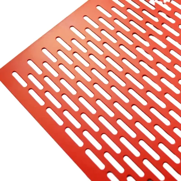 Metal strip holes perforate sheet metal