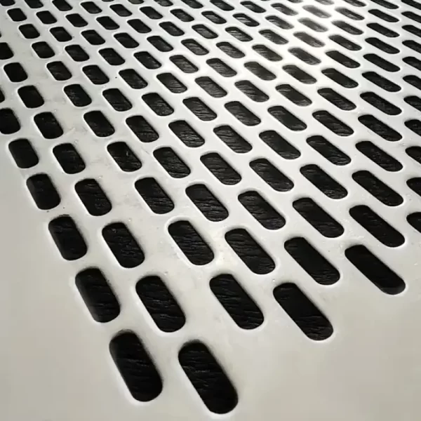 Metal strip holes perforate sheet metal