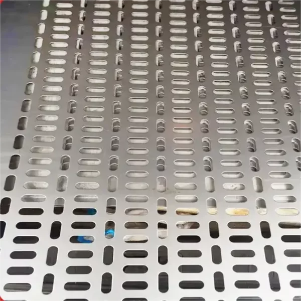 Metal strip holes perforate sheet metal