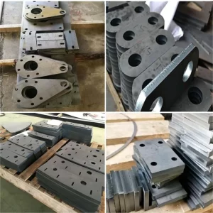 Anchor bolt flange embedded steel plate cut