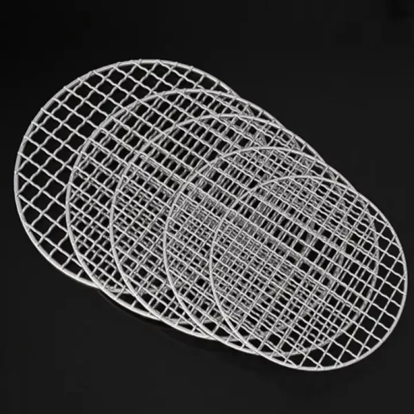 Round Charcoal grilled net plate