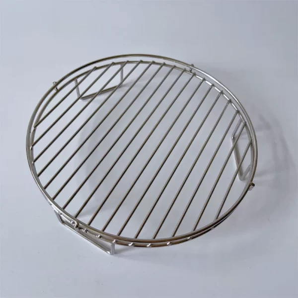 Round stainless steel wire food support rack with legs Item display rack