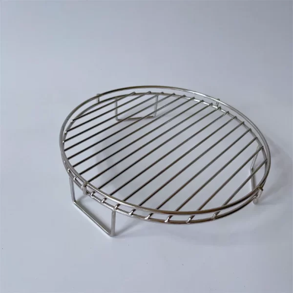 Round stainless steel wire food support rack with legs Item display rack