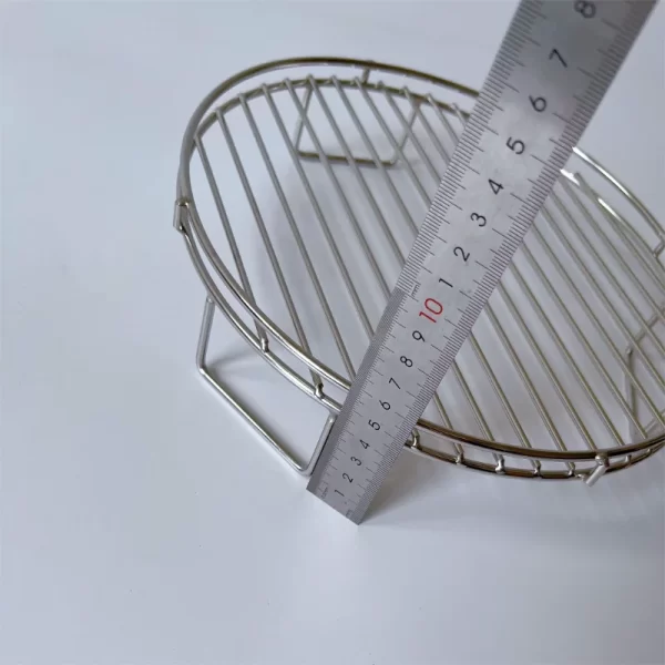 Round stainless steel wire food support rack with legs Item display rack