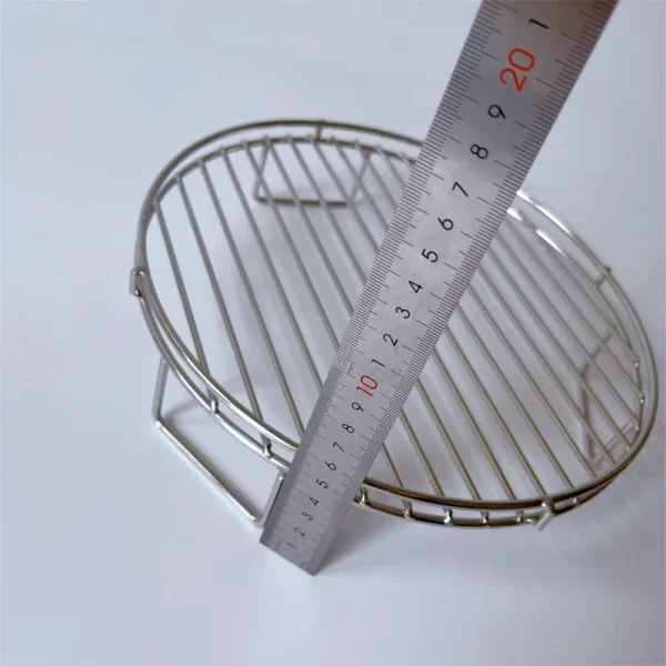 Round stainless steel wire food support rack with legs Item display rack