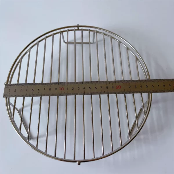 Round stainless steel wire food support rack with legs Item display rack