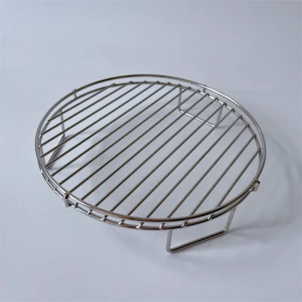 Round stainless steel wire food support rack with legs Item display rack